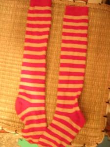 long red striped socks